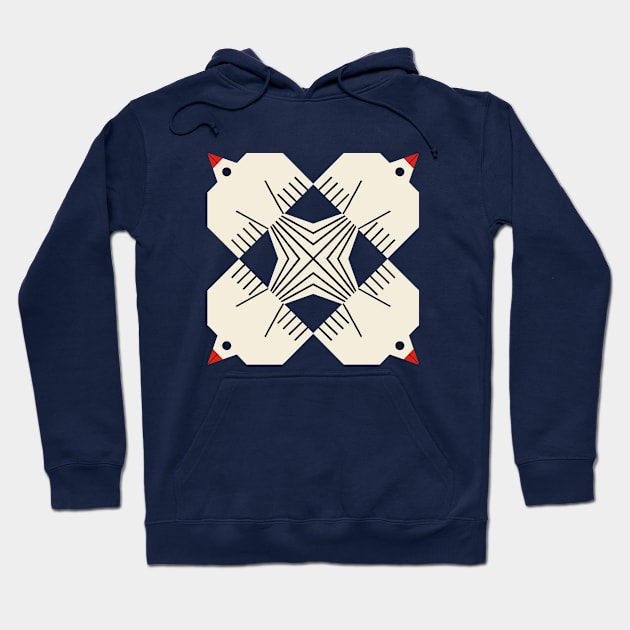 Geometric Birds Hoodie by nataliaoro